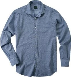 Henry Cotton's Hemd 5016050/26209/720 Popeline, Hellblau-marine gemustert, Blau