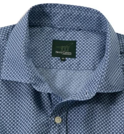 Henry Cotton's Hemd 5016050/26209/720 Popeline, Hellblau-marine gemustert, Blau 2 Henry Cotton's Hemd 5016050/26209/720 Popeline, Hellblau-marine gemustert, Blau – Bild 2