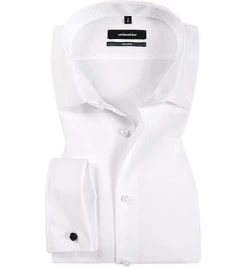 Seidensticker Tailored Kent ELA 241335/01 Hemd, Tailored Fit, Popeline, Extra langer Arm, Weiß