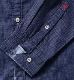 CINQUE Hemd Cispuky 9036/3324/680 Slim Fit, Twill, Indigo gemustert, Indigo -hemdenverkauf 212577 norm3