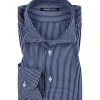 rosso e nero Hemd Platino 67/9 Slim Fit, Popeline, Marineblau-weiß kariert, Marine