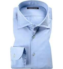 rosso e nero Hemd Acapulco Satin/ Slim Fit, Popeline, Hellblau