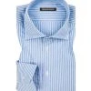 rosso e nero Hemd Master 50 1343/5 Slim Fit, Popeline, Capriblau-weiß gestreift, Hellblau