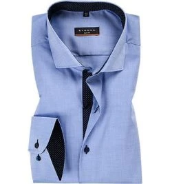 ETERNA slim fit 8100/F132/12 Hemd, Oxford, Hellblau meliert, Blau