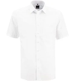 OLYMP Hemd Luxor Modern Fit 0300/12/00 Kurzarmhemd, Chambray, Weiß
