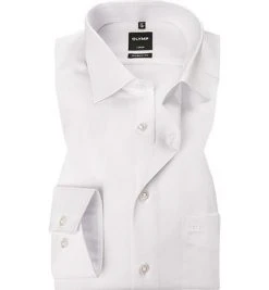 OLYMP Luxor EL69 Modern Fit 0300/69/00 Hemd, Popeline, Extra langer Arm, Weiß