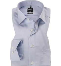 OLYMP Hemd Luxor Modern Fit EL 0304/69/11 Baumwolle, Extra langer Arm, Hellblau, Bleu