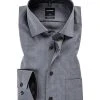 OLYMP Luxor Modern Fit 0400/64/68 Hemd, Baumwolle, Graphit meliert, Schwarz