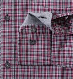 Henry Cotton's Hemd 5202680/26280/494 Popeline, Roa-grau kariert, Rosa-grau -hemdenverkauf 227808 norm3