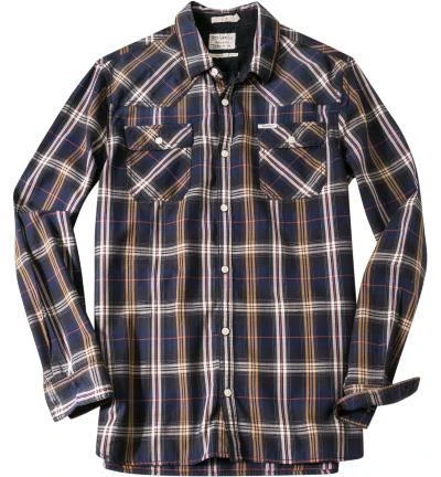 Pepe Jeans Hemd Rubidium PM301867/0AA Baumwolle, Marine-beige kariert, Multicolor 1 Pepe Jeans Hemd Rubidium PM301867/0AA Baumwolle, Marine-beige kariert, Multicolor