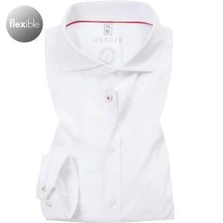 DESOTO Hemd Hai 21008-3/01 Modern Fit, Jersey, Weiß