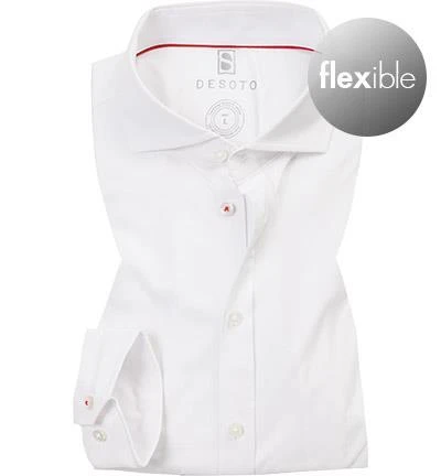 DESOTO Hemd Hai 21008-3/01 Modern Fit, Jersey, Weiß 2 DESOTO Hemd Hai 21008-3/01 Modern Fit, Jersey, Weiß – Bild 2