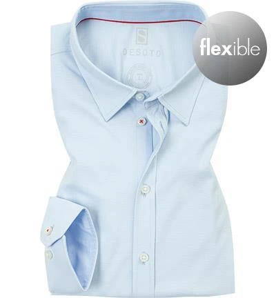 DESOTO Hemd Kent 21020-3/51 Modern Fit, Jersey, Bleu, Hellblau 2 DESOTO Hemd Kent 21020-3/51 Modern Fit, Jersey, Bleu, Hellblau – Bild 2