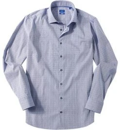 JOOP! Hemd Puri3 17006995/325 Slim Fit, Baumwoll-Stretch, Marine-weiß gemustert, Blau