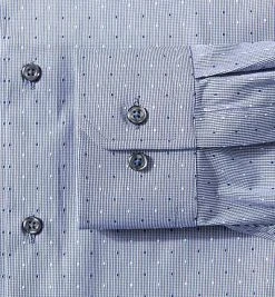 JOOP! Hemd Puri3 17006995/325 Slim Fit, Baumwoll-Stretch, Marine-weiß gemustert, Blau -hemdenverkauf 231418 norm3