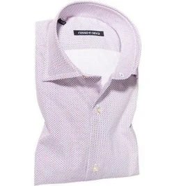 rosso e nero Hemd Eligio 670/04 Slim Fit, Popeline, Rot-blau gepunktet, Blau-rot