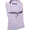 rosso e nero Hemd Feliciano 700/01 Slim Fit, Baumwolle, Blau-rot kariert, Hellblau-rot