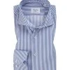 Stenströms Hemd 760111/3365/122 Slim Fit, Twill, Extra langer Arm, Blau-weiß gestreift, Marine-weiß