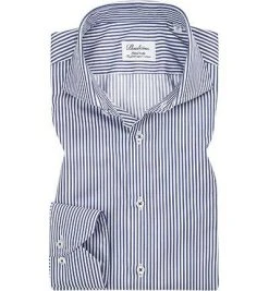 Stenströms Fitted Body 660111/3365/122 Hemd, Twill, Blau-weiß gestreift, Marine-weiß