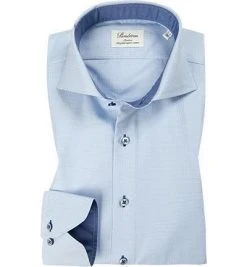 Stenströms Slimline 785111/5803/100 Hemd, Baumwolle, Hellblau