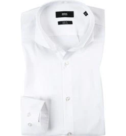 BOSS Hemd Jason 50260064/100 Slim Fit, Popeline, Weiß, White