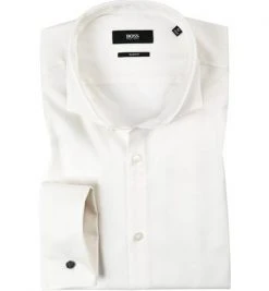 BOSS Hemd Jaiden 50308164/101 Slim Fit, Baumwolle, Champagner, Natural