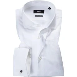 BOSS Hemd Gardner 50308163/100 Regular Fit, Twill, Weiß, White