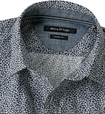 Marc O'Polo Hemd 623/1818/42072/L86 Shaped Fit, Baumwolle, Dunkelblau-weiß gemustert, Combo 2 Marc O'Polo Hemd 623/1818/42072/L86 Shaped Fit, Baumwolle, Dunkelblau-weiß gemustert, Combo – Bild 2