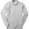 RENÉ LEZARD Hemd 62/07/X623W/2482/938 Shaped Fit, Baumwolle-Leinen, Hellgrau gemustert, Grey