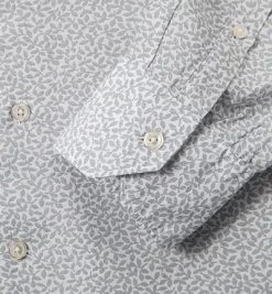 RENÉ LEZARD Hemd 62/07/X623W/2482/938 Shaped Fit, Baumwolle-Leinen, Hellgrau gemustert, Grey -hemdenverkauf 236600 norm3