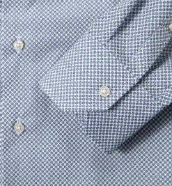 RENÉ LEZARD Hemd 62/07/X601S/2476/546 Shaped Fit, Popeline, Weiß-blau gepunktet , Royal blue -hemdenverkauf 236601 norm3