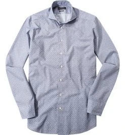 RENÉ LEZARD Hemd 62/07/X623W/2480/575 Shaped Fit, Popeline, Marine-weiß floral, Navy blue