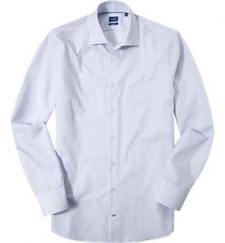 JOOP! Hemd Mika 17007302/327 Modern Fit, Baumwolle, Weiß-blau gemustert, Blau-weiß