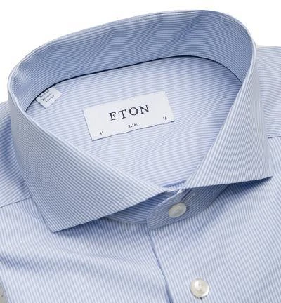 ETON Slim fit Hai 2527/73511/23 Hemd, Popeline, Hellblau-weiß gestreift, Hellblau 2 ETON Slim fit Hai 2527/73511/23 Hemd, Popeline, Hellblau-weiß gestreift, Hellblau – Bild 2