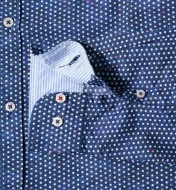 CINQUE Hemd Cispuky 9033/7346/68 Slim Fit, Popeline, Marineblau-weiß gemustert, Marine -hemdenverkauf 239781 norm3