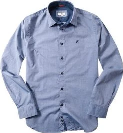 CERRUTI 1881 18CRR81 CERRUTI Hemd 52255/80/26369/797 Extra Slim Fit, Popeline, Jeansblau meliert, Blau