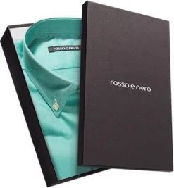 rosso e nero Hemd 4511/37 Slim Fit, Baumwolle, Smaragdgrün meliert, Dunkelgrün -hemdenverkauf 244461 norm3