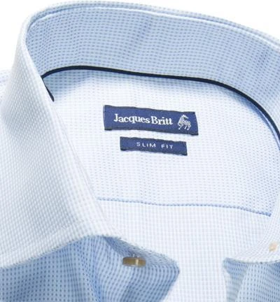 Jacques Britt Hemd Oxford 960715/11 Slim Fit, Popeline, Blau-weiß gepunktet, Hellblau 2 Jacques Britt Hemd Oxford 960715/11 Slim Fit, Popeline, Blau-weiß gepunktet, Hellblau – Bild 2