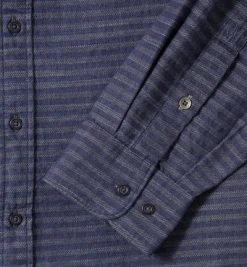 Marc O'Polo Hemd 627/1560/42062/D87 Shaped Fit, Baumwolle, Jeansblau gestreift, Combo -hemdenverkauf 246112 norm3