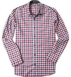 Lucky de Luca Hemd Nyro 21102/1 Baumwolle, Rot-blau kariert, Red