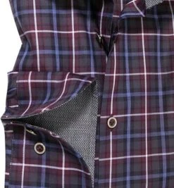 Jacques Britt Hemd Luigi LP Yoke 768360/47 Slim Fit, Popeline, Blau-bordeaux kariert, Bordeaux -hemdenverkauf 248077 norm3