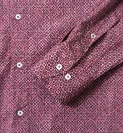 Signum Slim Fit Kent 163533810/742 Hemd, Popeline, Bordeaux gemustert, Amaranth -hemdenverkauf 248497 norm3