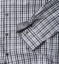 Strellson Hemd Russel-W 30001486/025 Modern Fit, Popeline, Grau-weiß kariert, Schwarz-grau -hemdenverkauf 248641 norm3