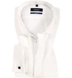 Seidensticker Tailored Kent UMA 245270/21 Hemd, Tailored Fit, Popeline, Ecru