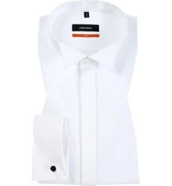 Seidensticker Slim Kent UMA 675670/01 Hemd, Slim Fit, Popeline, Weiß