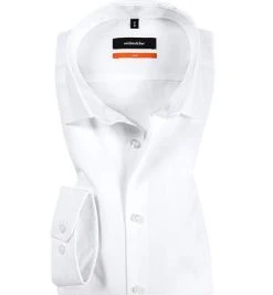 Seidensticker Slim Kent EL 675665/01 Hemd, Slim Fit, Baumwolle, Extra langer Arm, Weiß