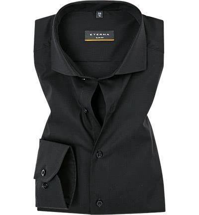 ETERNA slim fit 8424/F182/39 Hemd, Popeline, Schwarz 1 ETERNA slim fit 8424/F182/39 Hemd, Popeline, Schwarz