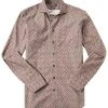 RENÉ LEZARD Hemd 66/07/X623W/3567/885 Shaped Fit, Popeline, Extra langer Arm, Braun gemustert, Dark brown