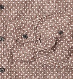 RENÉ LEZARD Hemd 66/07/X623W/3567/885 Shaped Fit, Popeline, Extra langer Arm, Braun gemustert, Dark brown -hemdenverkauf 249994 norm3