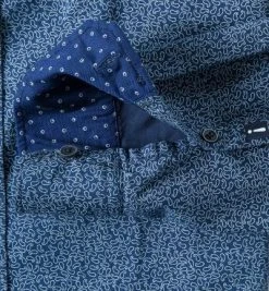 JOOP! Hemd JJSH-05Hanson K-W 30001314/413 Baumwolle, Marine-weiß paisley, Royalblau -hemdenverkauf 250201 norm3